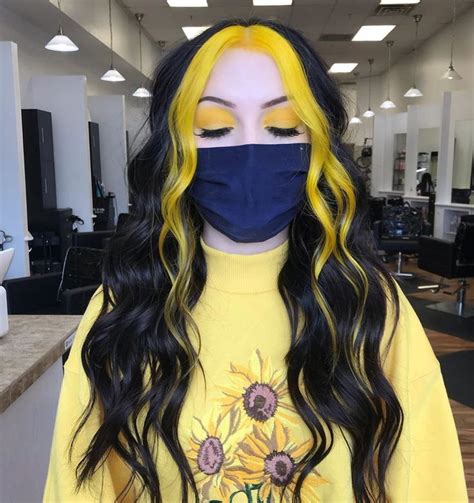 Pin By 🩰 On Hairmakeupnails Yellow Hair Color Hair Styles Split