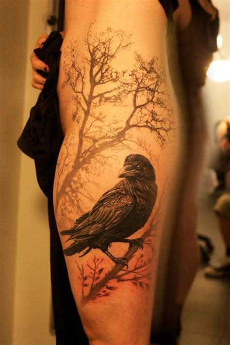60 Mysterious Raven Tattoos Sleeve Tattoos Raven Tattoo Raven Hot Sex
