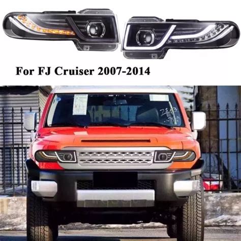 For 2007 2014 Toyota Fj Cruiser Led Halo Projector Headlights With