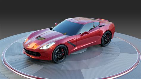 Artstation Chevrolet Corvette 3d Model Fbx Obj Blend Resources