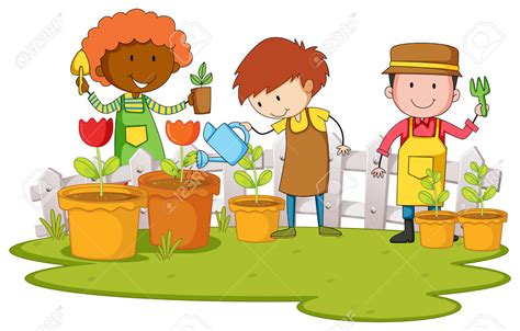 Kids In Gardens Clipart Free Images At Vector Clip Art