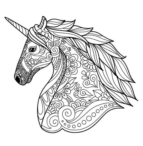 Mandala Unicornio Para Colorear Imprimir E Dibujar Dibujos Colorearcom