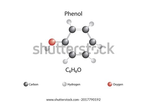 Fórmula Molecular Del Fenol Estructura Química Vector De Stock Libre