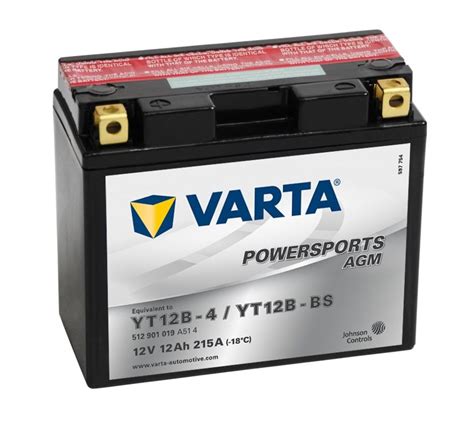 Yt12b 4 Varta Agm Motorcycle Battery 512 901 019