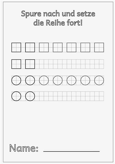 Muster Nachspuren Und Fortsetzen Vorschulübungen Arbeitsblatt Für
