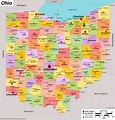 Ohio State Map With Counties - Palm Beach Map