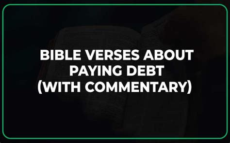 22 Important Bible Verses About Paying Debt With Commentary Scripture Savvy