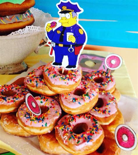 Simpsons Party Decoration Dunkin Donuts Tower Simpsons Party