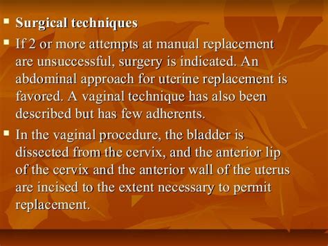 Displacement Of The Uterus