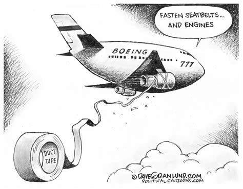 Boeing 777 Engine Fail Editorial Cartoons