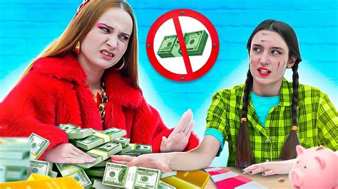 my millionaire mom doesn t give me money rich mom vs poor daughter youtube