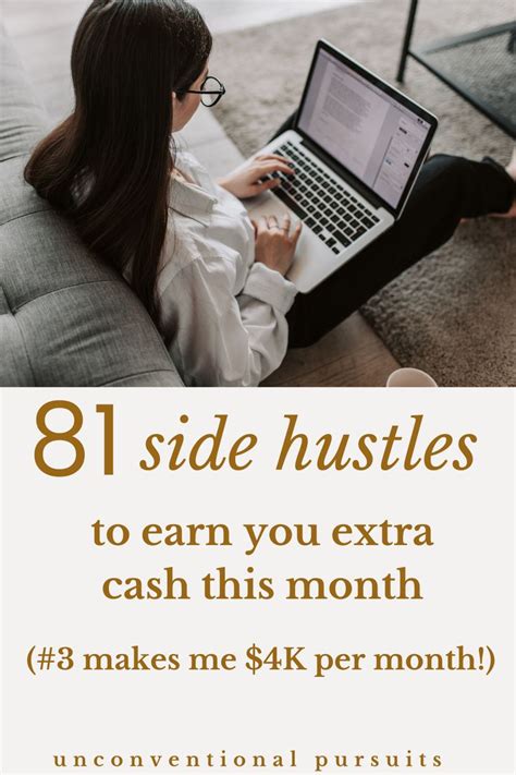 81 Side Hustles To Earn You Money Fast Extra Cash Side Hustle Money