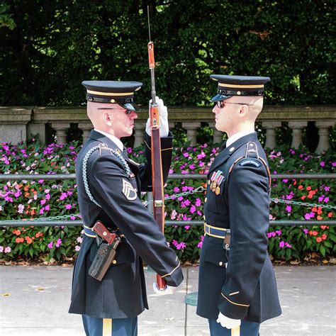 Changing Of The Guard At The Tomb Of The Unknown At Arlington National