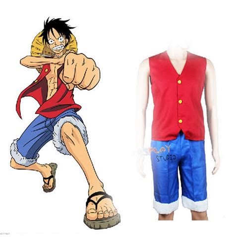 Japanese One Piece Anime Cosplay Pants D Luffy In September Vest Red