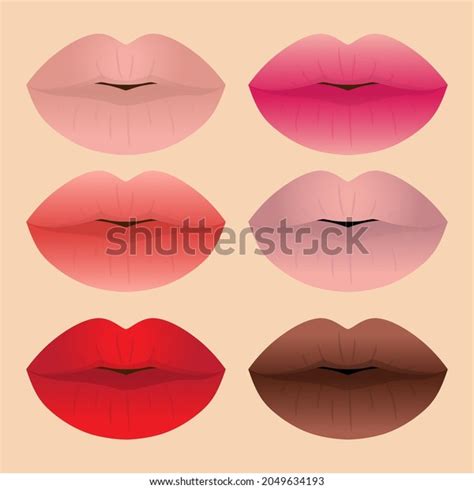 Sexy Matte Female Lips Different Lipstick Stock Vector Royalty Free 2049634193 Shutterstock