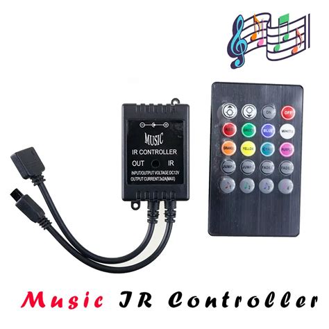 Led Music Voice Sensor Ir Controller Dc12v 6a 20 Keys Ir Remote