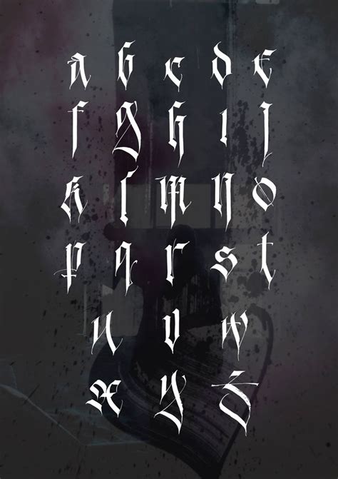 Gothic Alphabet Tattoo Fonts Alphabet Tattoo Lettering Fonts