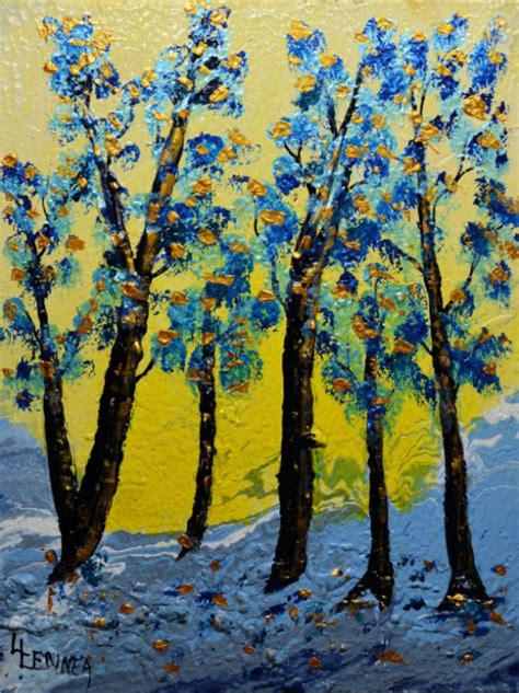 Lt Blue Trees Lennea Studio Paintings And Prints Abstract Landscape