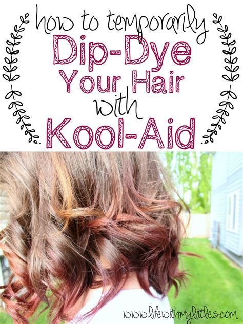 Make sure you are careful with the coloring process and that you protect clothing, furniture and. How to Dip-Dye Your Hair with Kool-Aid