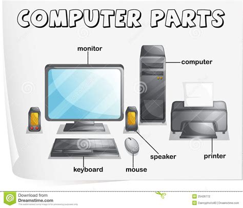 Computer Parts Stock Illustration Illustration Of Mouse 25426772