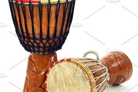 Carved African Djembe Drum High Quality Arts And Entertainment Stock