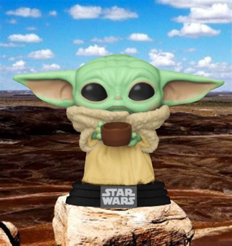 Star Wars The Mandalorian Funko Pop The Child Baby Yoda With Cup