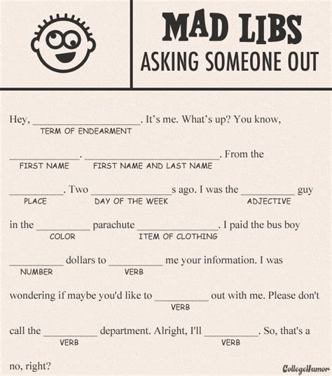 6 Best Images Of Funny Blank Mad Libs Printable Blank Printable Mad