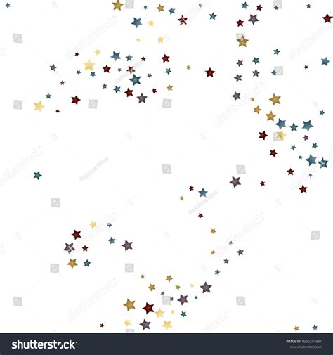 Purple Stars Sky Golden Confetti Space Stock Vector Royalty Free