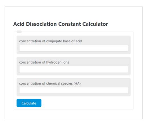 Acid Dissociation Constant Calculator Calculator Academy