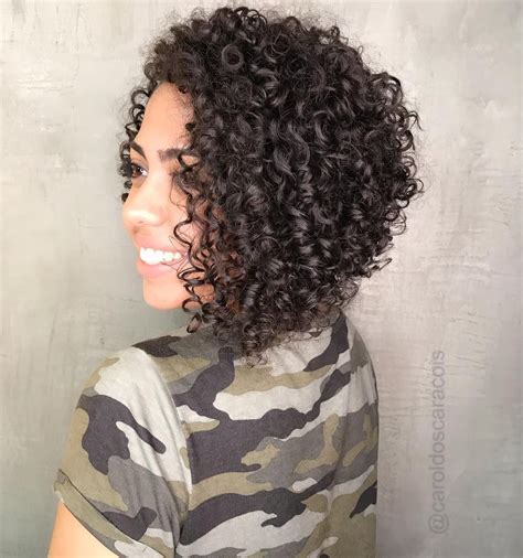 Stacked Bob With Tight Curls Bob Haircut Curly Haircuts For Curly