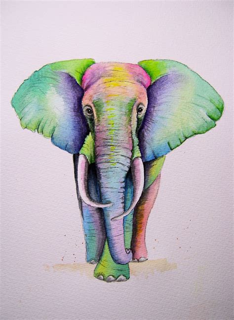 Elephant 2 By Serene04 Colorful Animal Paintings Elephant Painting