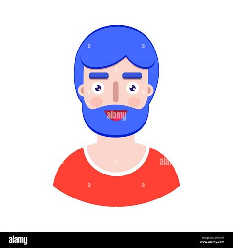 Male Face In Flat Style Stock Vector Image And Art Alamy
