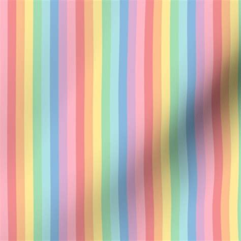 Pastel Rainbow Stripes 2 Vertical Spoonflower