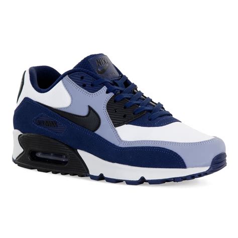 Nike Mens Air Max 90 Leather Trainers Whiteblue Mens From Loofes Uk