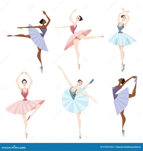 Set Of Ballet Dancers Stock Vector Illustration Of Dance 97931552