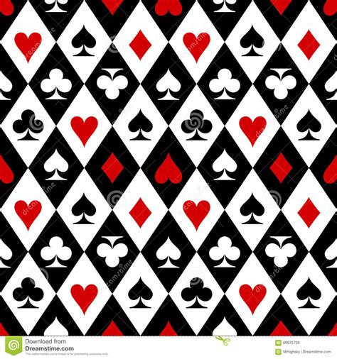 Choose from 300+ pattern card graphic resources and download in the form of png, eps, ai or psd. Playing Cards Suit Symbols Pattern Stock Vector - Illustration of pattern, shape: 69975739