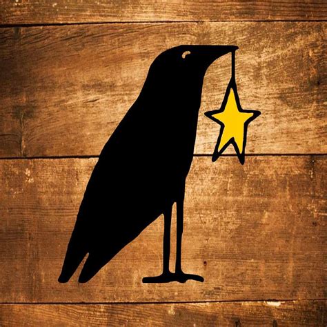 Crow Svg Primitive Crow Svg Crow With Star Svg Crow Holding Etsy
