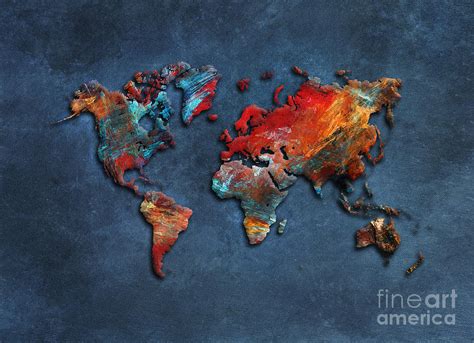 World Map 2020 Digital Art By Justyna Jaszke Jbjart Pixels