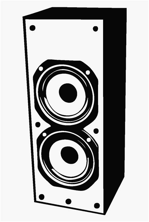 Loudspeaker Icons Floorstanding Silhouette Vector Stock Vector Image