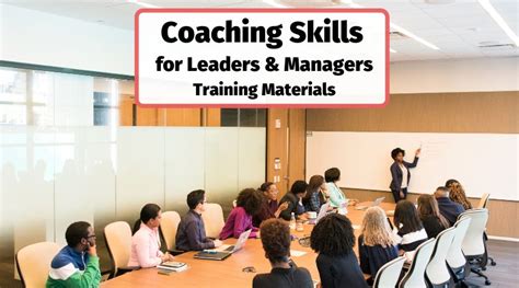 Coaching Skills For Leaders And Managers Training Course Materials
