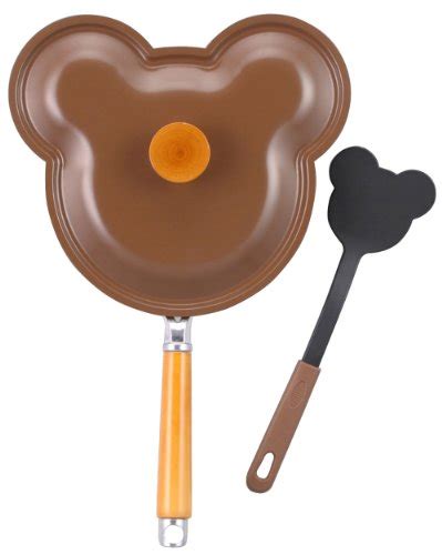 くまくまー Kumapan クマパン 26cm かわいいクマの形したフライパン ナイロンターナー付き ブラウンkp 26brの