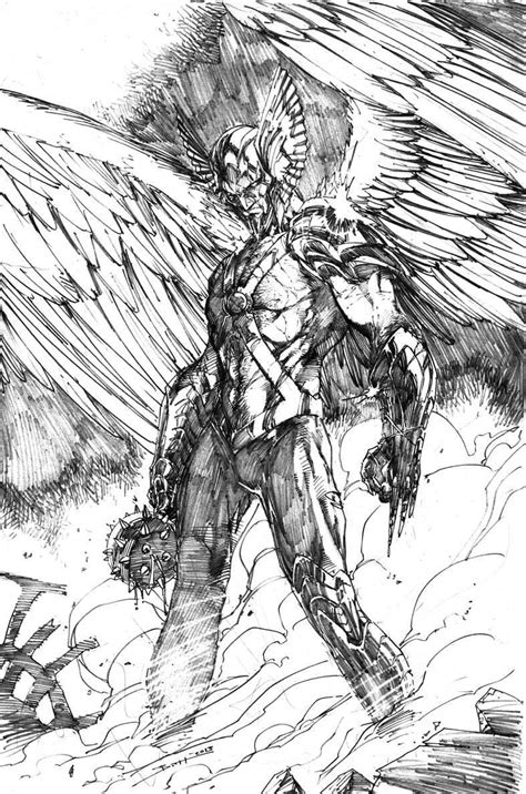 Hawkman Sketch By Brett Booth Comic Book Art Pinterest Sketches