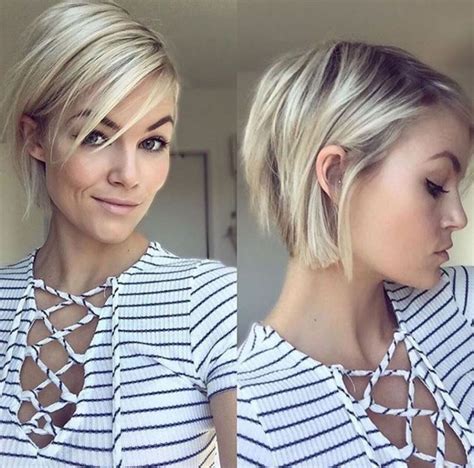 platinum blonde side part bob short blonde haircuts oval face hairstyles bob hairstyles for