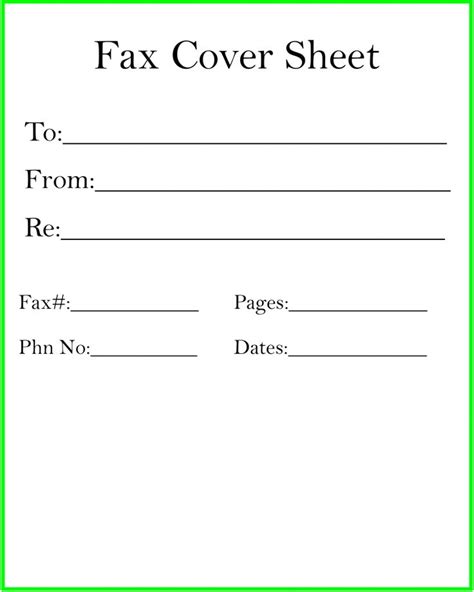 Printable fax cover sheet word template. Fax Cover Sheet Word Doc | Cover sheet template, Fax cover ...
