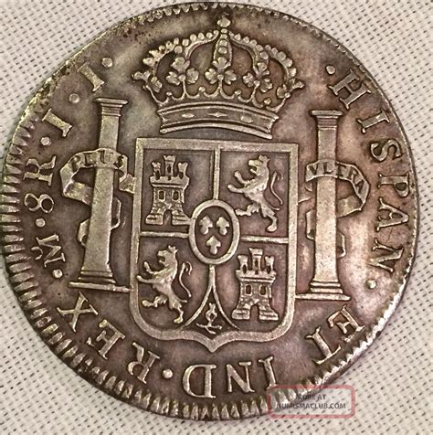 Ferdinand Vll Spain 8 Reales Silver Coin 1820