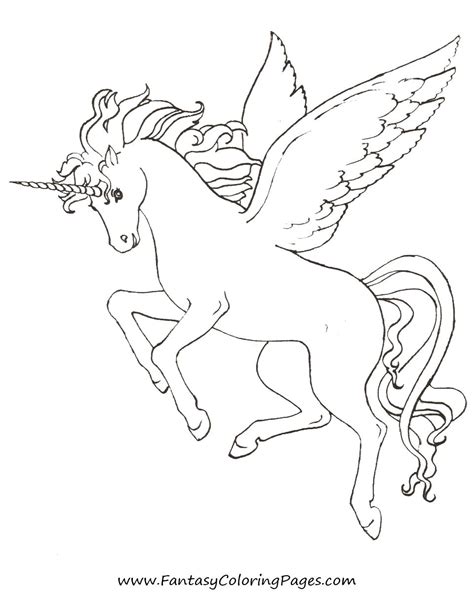 Unicorn With Wings Coloring Pages At Getdrawings Free Download