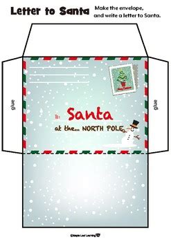 You can edit all text on the note and the envelope template. Write a Letter to Santa | Envelope and Letter Stationary Set | TpT