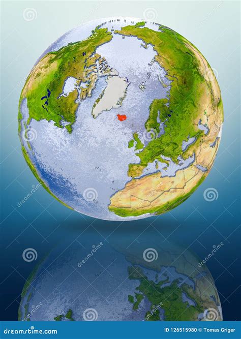 Iceland On Globe Stock Illustration Illustration Of Icelander 126515980