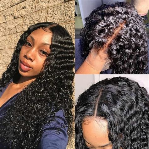 Water Wave Lace Front Wig Wet And Wavy Full Lace Human Hair Etsy