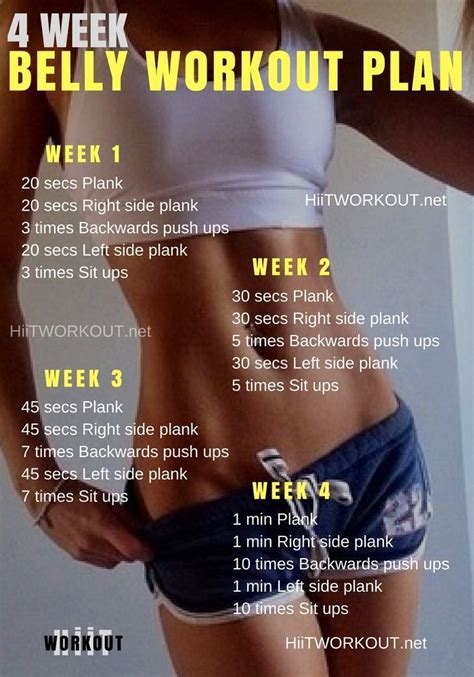 Hiit Workout Routine 4 Week Workout Plan Weekly Workout Plans At